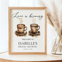 Love is Brewing Coffee Bridal Shower Welcome
