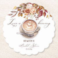 Love is brewing coffee fall bridal shower favours