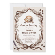 Love Is Brewing Coffee Gingham Bridal Shower Party