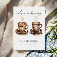 Love is Brewing Coffee Rustic Bridal Shower