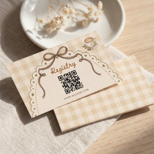 Love is brewing coffee Vintage Floral Custom Enclosure Card