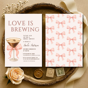 Love Is Brewing Coquette Bridal Shower Invitation