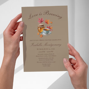 Love Is Brewing Cozy Tea Bridal Shower Invitation