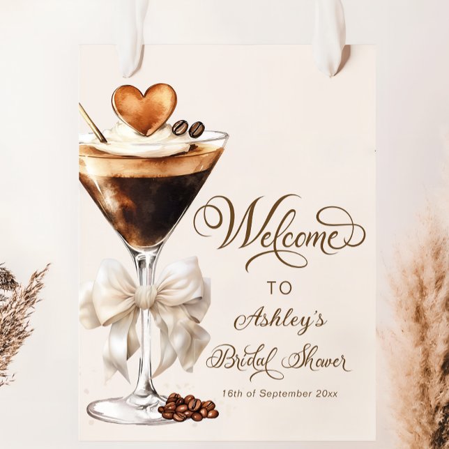 Love Is Brewing Elegant Modern Bridal Shower Poster (Creator Uploaded)