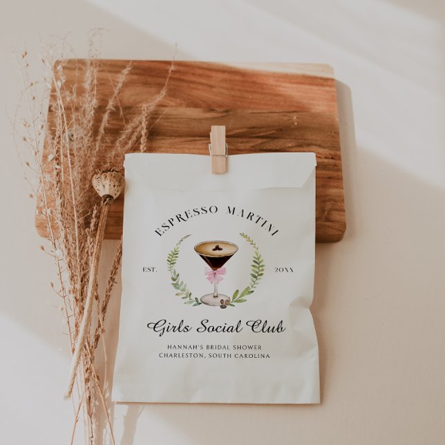 Love is Brewing | Espresso Martini Bachelorette Favour Bags (Creator Uploaded)