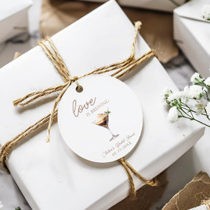 Love is Brewing Espresso Martini Bridal Shower Classic Round Sticker