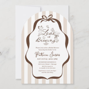 Love Is Brewing Espresso Martini Bridal Shower Invitation