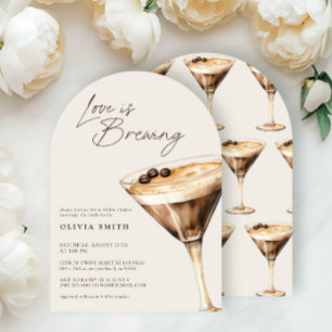 Love is Brewing Espresso Martini Bridal Shower Invitation