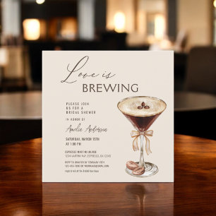 Love is Brewing Espresso Martini Bridal Shower Invitation