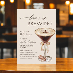Love is Brewing Espresso Martini Bridal Shower Invitation