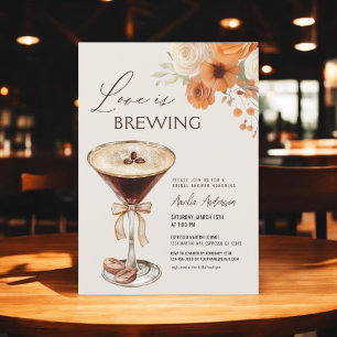 Love is Brewing Espresso Martini Bridal Shower Invitation