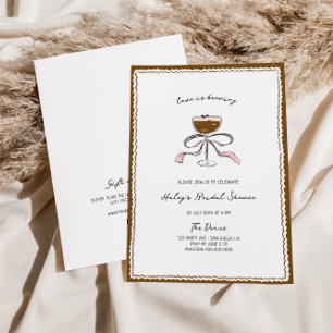 Love Is Brewing Espresso Martini Bridal Shower Invitation