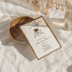 Love Is Brewing Espresso Martini Bridal Shower Invitation