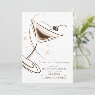 Love is Brewing Espresso Martini Bridal Shower Invitation