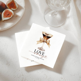 Love Is Brewing Espresso Martini Bridal Shower Napkin
