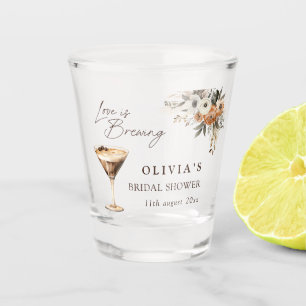 Love is Brewing Espresso Martini Bridal Shower Shot Glass