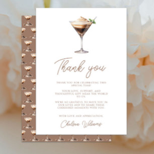 Love is Brewing Espresso Martini Bridal Shower Thank You Card