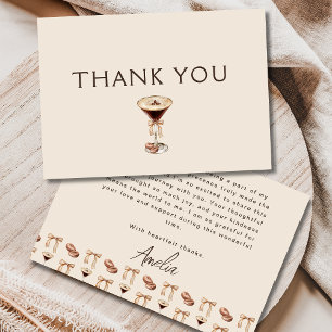 Love is Brewing Espresso Martini Bridal Shower Thank You Card