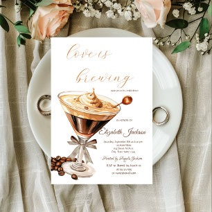 Love is Brewing Espresso Martini Glitter Drips  Invitation