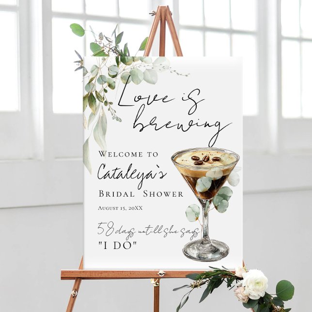 Love is Brewing Espresso Martini Shower Welcome Poster (Creator Uploaded)