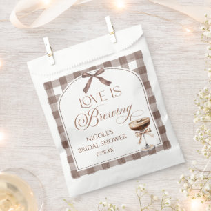 Love Is Brewing Expresso Martini Bow Bridal Shower Favour Bags