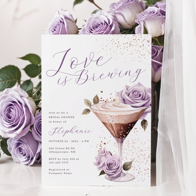 Love is Brewing Floral Bridal Shower Invitation (Creator Uploaded)