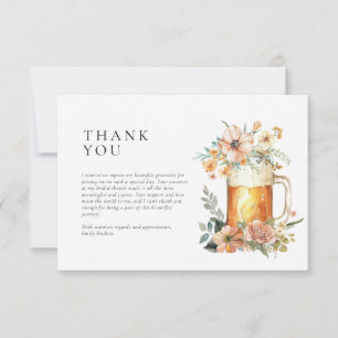 Love is Brewing Floral Bridal Shower Thank You Card