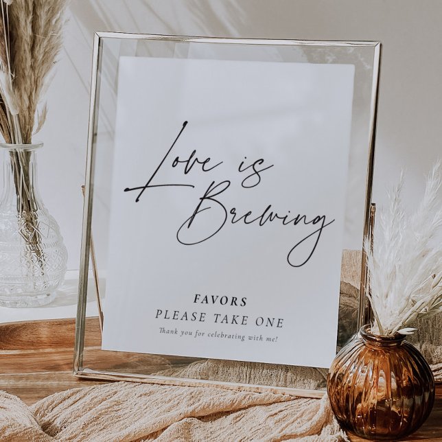 Love is Brewing Flower Bar Sign Bridal Shower (Creator Uploaded)