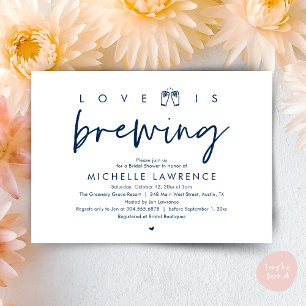 Love is brewing, Gorgeous Bridal Shower Beer Party Invitation