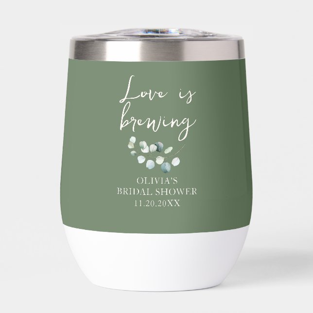 Love is Brewing Greenery Bridal Shower (Front)