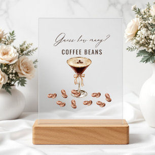 Love is Brewing Guess How Many Coffee Beans Acrylic Sign