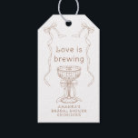 Love is brewing Hand Drawn Bridal shower  Gift Tags<br><div class="desc">Bridal Shower.</div>