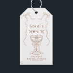 Love is brewing Hand Drawn Bridal shower  Gift Tags<br><div class="desc">Bridal Shower.</div>