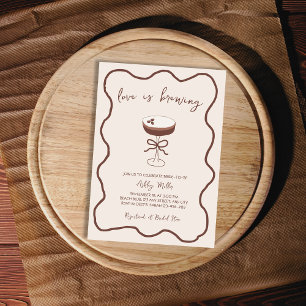 Love Is Brewing Hand Drawn Espresso Martini Invitation