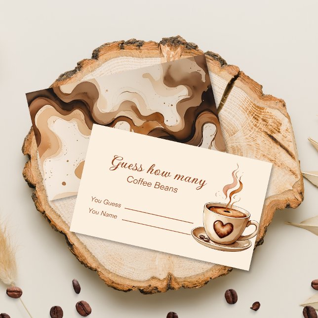 Love is Brewing How many coffee beans bridal Enclosure Card (Creator Uploaded)