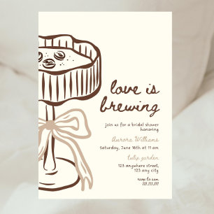 Love Is Brewing Invitation, Love Is Brewing Bridal Invitation