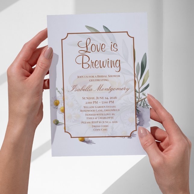 Love Is Brewing Lemon Tea Bridal Shower Invitation (Love Is Brewing Lemon Tea Bridal Shower Invitations
)