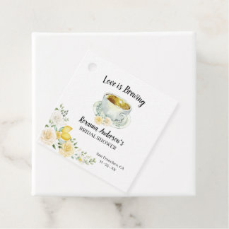 Love is Brewing Lemons & Roses Tea Bridal Shower Favour Tags