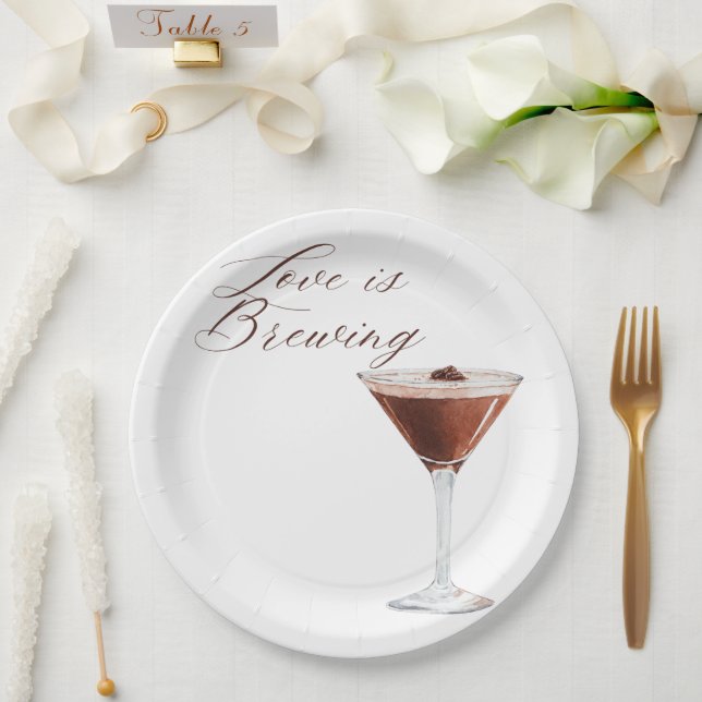 Love is Brewing Paper Plate (Wedding)
