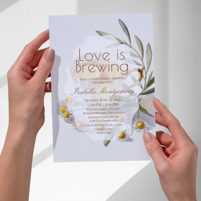 Love Is Brewing Pastel Tea Bridal Shower Invitation (Love Is Brewing Pastel Tea Bridal Shower Invitations
)