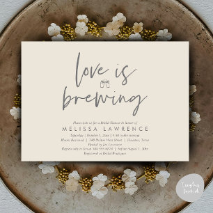 Love is brewing, Perfect Bridal Shower Beer Party Invitation