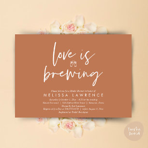 Love is brewing, Perfect Bridal Shower Beer Party Invitation