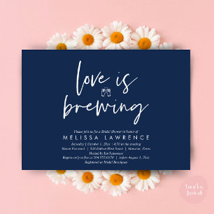 Love is brewing, Perfect Bridal Shower Beer Party Invitation