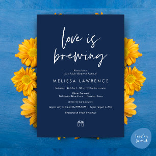 Love is brewing, Perfect Bridal Shower Beer Party Invitation