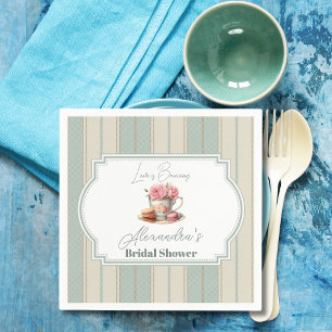 Love is Brewing Tea Party Bridal Shower Napkin