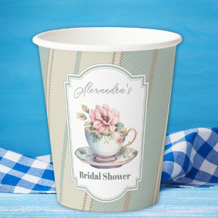 Love is Brewing Tea Party Bridal Shower  Paper Cups