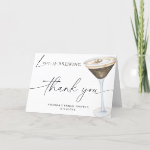 Love is brewing Thank you Bridal shower  Card