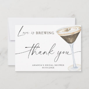 Love is brewing Thank you Bridal shower Card