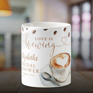 Love Is Brewing Theme Bridal Shower Coffee Mug