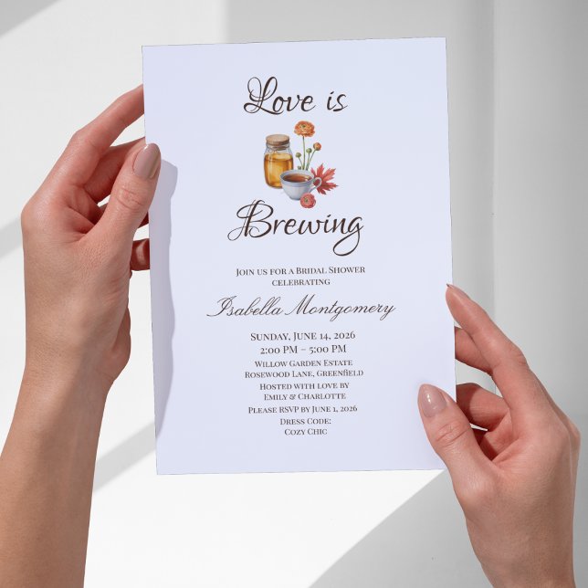 Love Is Brewing Theme Invitation (Love Is Brewing Theme Invitations
)